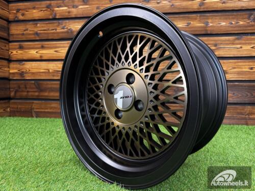 Ratlankis AVID AV18 BBS Style R15X8J 4x100 ET25 73.1 Matt Black Machine Face+Bronze Clear Coat