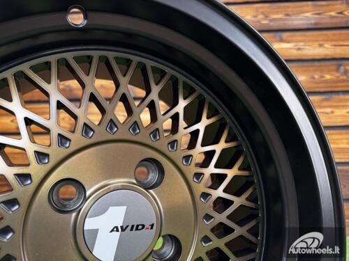 Ratlankis AVID AV18 BBS Style R15X8J 4x100 ET25 73.1 Matt Black Machine Face+Bronze Clear Coat