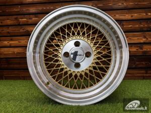 Ratlankis AVID AV18 BBS Style R15X8J 4x100 ET25 73.1 Gold Machine Lip+Machine Center
