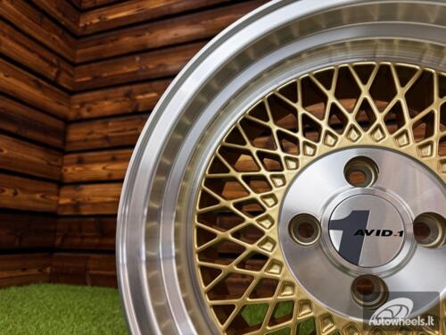 Ratlankis AVID AV18 BBS Style R15X8J 4x100 ET25 73.1 Gold Machine Lip+Machine Center