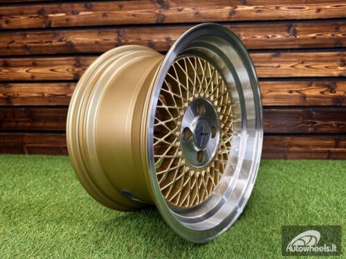 Ratlankis AVID AV18 BBS Style R15X8J 4x100 ET25 73.1 Gold Machine Lip+Machine Center