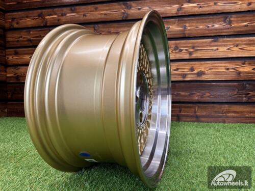 Ratlankis AVID AV18 BBS Style R15X8J 4x100 ET25 73.1 Gold Machine Lip+Machine Center