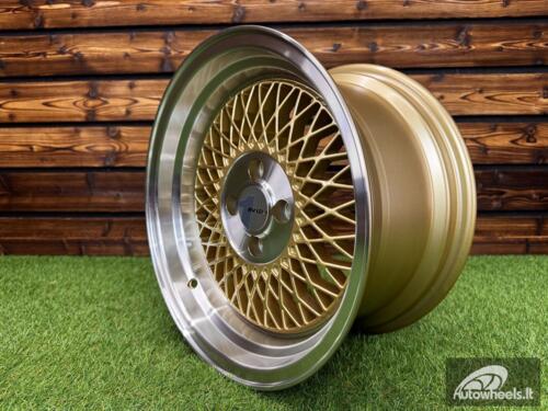 Ratlankis AVID AV18 BBS Style R15X8J 4x100 ET25 73.1 Gold Machine Lip+Machine Center