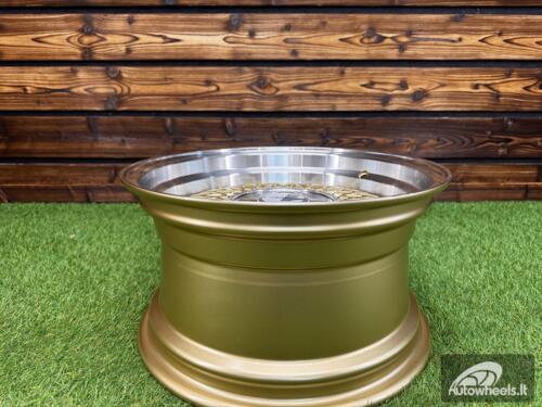 Ratlankis AVID AV18 BBS Style R15X8J 4x100 ET25 73.1 Gold Machine Lip+Machine Center