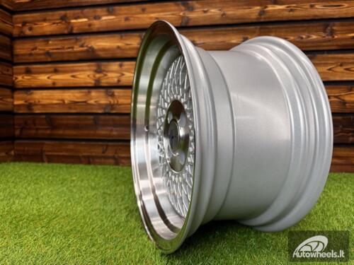 Ratlankis AVID AV18 BBS Style R15X8J 4x100 ET25 73.1 Silver Machine Lip+Machine Center