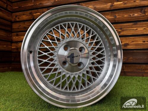 Ratlankis AVID AV18 BBS Style R15X8J 4x100 ET25 73.1 Silver Machine Lip+Machine Center