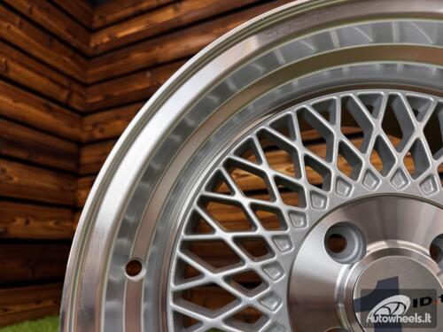 Ratlankis AVID AV18 BBS Style R15X8J 4x100 ET25 73.1 Silver Machine Lip+Machine Center