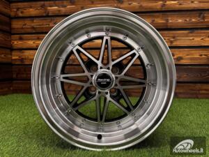 Ratlankis Work Equip 03 Style R15X8J 4x100 ET10 73.1 Black Machine Face