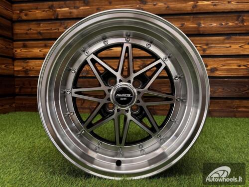 Ratlankis Work Equip 03 Style R15X8J 4x100 ET10 73.1 Black Machine Face