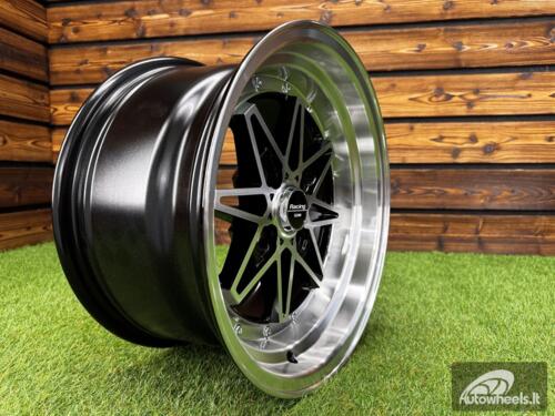 Ratlankis Work Equip 03 Style R15X8J 4x100 ET10 73.1 Black Machine Face