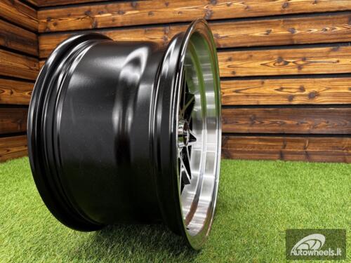 Ratlankis Work Equip 03 Style R15X8J 4x100 ET10 73.1 Black Machine Face