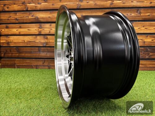 Ratlankis Work Equip 03 Style R15X8J 4x100 ET10 73.1 Black Machine Face