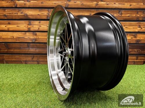 Ratlankis Work Equip 03 Style R15X8J 4x100 ET10 73.1 Black Machine Face