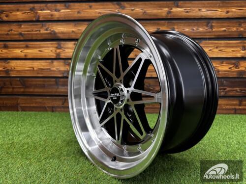 Ratlankis Work Equip 03 Style R15X8J 4x100 ET10 73.1 Black Machine Face