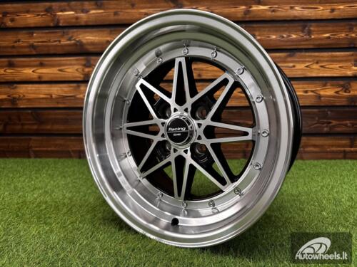 Ratlankis Work Equip 03 Style R15X8J 4x100 ET10 73.1 Black Machine Face