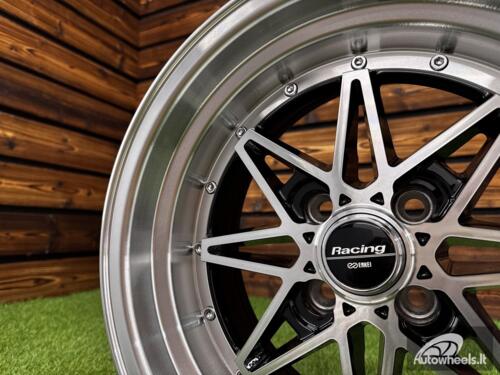 Ratlankis Work Equip 03 Style R15X8J 4x100 ET10 73.1 Black Machine Face