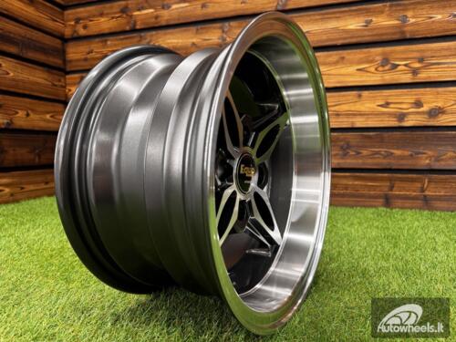 Ratlankis Autostar Kanji Style R13X7J 4x100 ET-8 CB 73.1 Gunmetal Machine Face