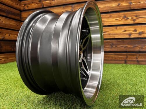 Ratlankis Autostar Kanji Style R13X7J 4x100 ET-8 CB 73.1 Gunmetal Machine Face