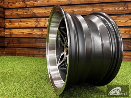 Ratlankis Autostar Kanji Style R13X7J 4x100 ET-8 CB 73.1 Gunmetal Machine Face
