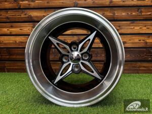 Ratlankis Autostar Kanji Style R14X8J 4x100 ET-5 CB 73.1 Black Machine Face
