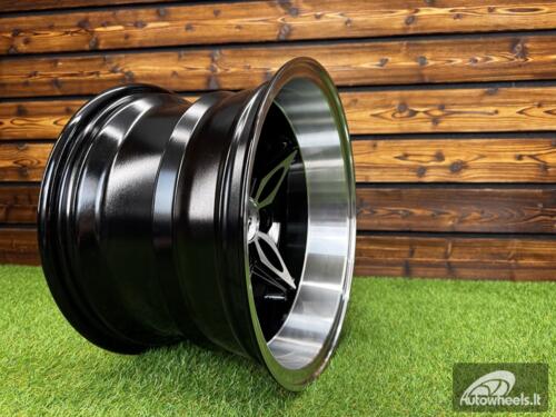 Ratlankis Autostar Kanji Style R14X8J 4x100 ET-5 CB 73.1 Black Machine Face