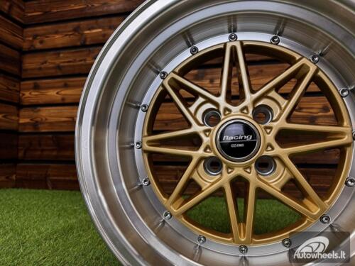 Ratlankis Autostar Kanji Style R15X9J 4x100 ET10 CB 67.1 Gold Machine Lip