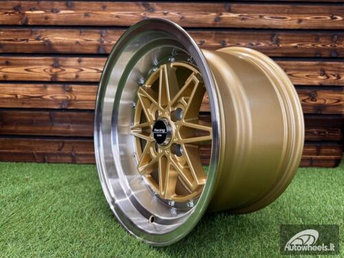 Ratlankis Autostar Kanji Style R15X9J 4x100 ET10 CB 67.1 Gold Machine Lip
