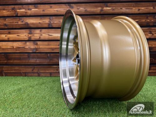 Ratlankis Autostar Kanji Style R15X9J 4x100 ET10 CB 67.1 Gold Machine Lip