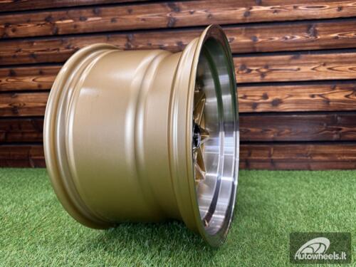 Ratlankis Autostar Kanji Style R15X9J 4x100 ET10 CB 67.1 Gold Machine Lip