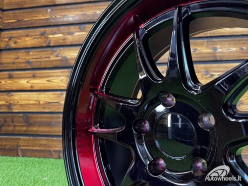 Ratlankis F1R Style JDM R18X8.5J 5X112 ET42 CB 66.6 Black Machine Face+Red Clear Coat