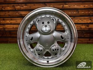 Ratlankis Ronal Teddy Bear Style R15X8J 5X114.3 ET25 73.1 Silver Machine Lip (Toyota, Honda, Mazda)
