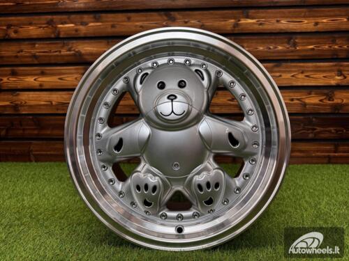 Ratlankis Ronal Teddy Bear Style R15X8J 5X114.3 ET25 73.1 Silver Machine Lip (Toyota, Honda, Mazda)