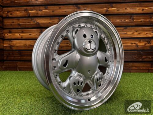 Ratlankis Ronal Teddy Bear Style R15X8J 5X114.3 ET25 73.1 Silver Machine Lip (Toyota, Honda, Mazda)