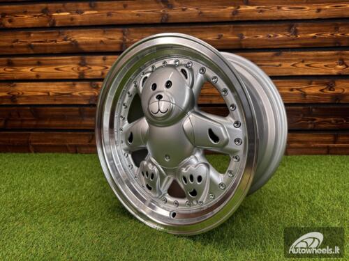Ratlankis Ronal Teddy Bear Style R15X8J 5X114.3 ET25 73.1 Silver Machine Lip (Toyota, Honda, Mazda)