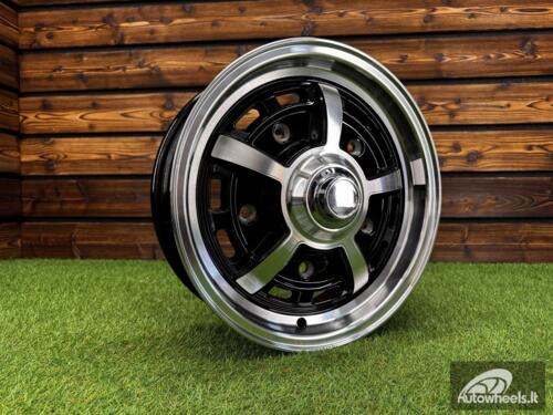 Ratlankis EMPI Sprint Star Style R15X5J 5X205 ET20 CB 154 Black Machine Face (For VW Beetle)