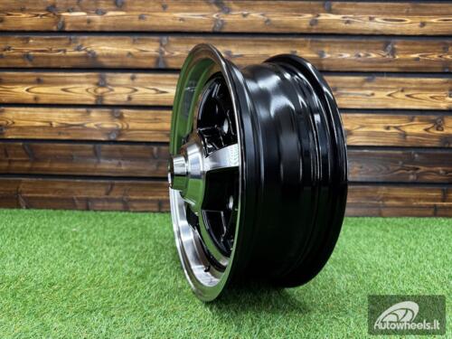Ratlankis EMPI Sprint Star Style R15X5J 5X205 ET20 CB 154 Black Machine Face (For VW Beetle)