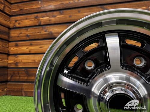 Ratlankis EMPI Sprint Star Style R15X5J 5X205 ET20 CB 154 Black Machine Face (For VW Beetle)