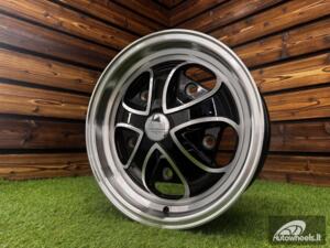 Ratlankis Iron Cross Style R15X5.5J 5X205 ET20 CB 153.6 Black Machine Face