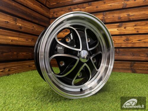 Ratlankis Iron Cross Style R15X5.5J 5X205 ET20 CB 153.6 Black Machine Face