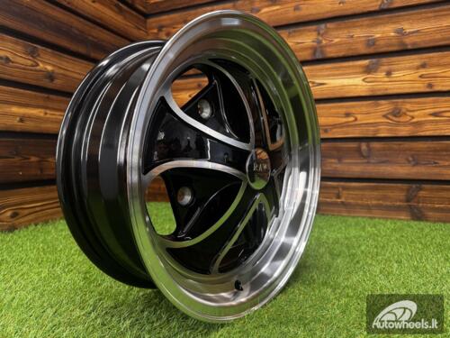 Ratlankis Iron Cross Style R15X5.5J 5X205 ET20 CB 153.6 Black Machine Face