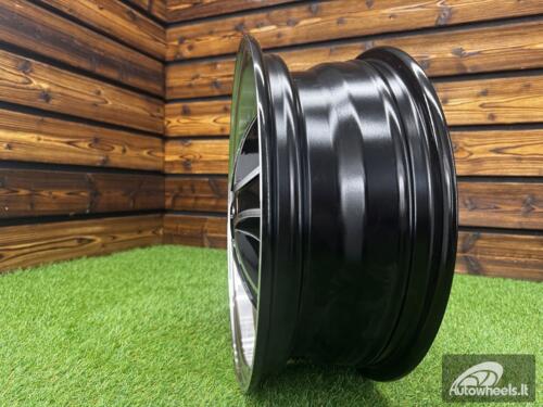 Ratlankis Iron Cross Style R15X5.5J 5X205 ET20 CB 153.6 Black Machine Face