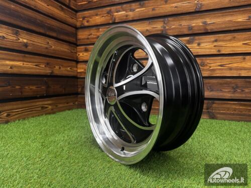 Ratlankis Iron Cross Style R15X5.5J 5X205 ET20 CB 153.6 Black Machine Face