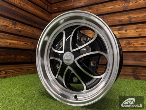 Ratlankis Iron Cross Style R15X5.5J 5X205 ET20 CB 153.6 Black Machine Face
