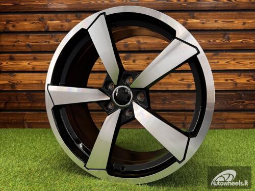 Ratlankis RS4 Style R19X8,5J 5X112 ET32 66.6 Black Machined Face (For AUD)