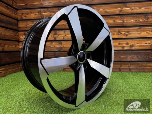 Ratlankis RS4 Style R19X8,5J 5X112 ET32 66.6 Black Machined Face (For AUD)