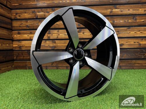 Ratlankis RS4 Style R19X8,5J 5X112 ET32 66.6 Black Machined Face (For AUD)