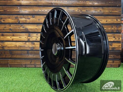 Ratlankis Brabus Monoblock Spoke Style R24X10J 5X130 ET25 84.1 Black Machined Face For MERCEDESCEDES G Class