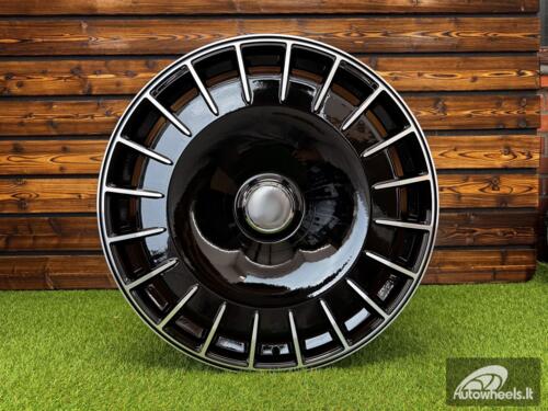 Ratlankis Monoblock Maybach Style R24X10J 5X130 ET25 84.1 Black Machined Face (For MER) (SemiForged)