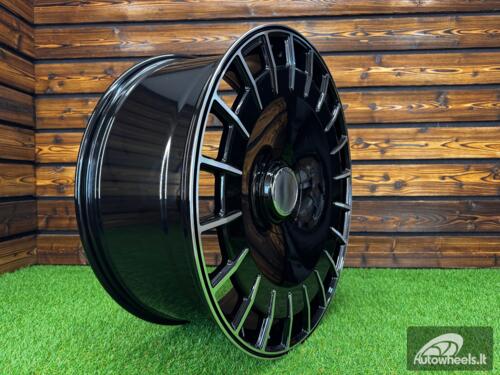 Ratlankis Brabus Monoblock Spoke Style R24X10J 5X112 ET24 CB 66.6 Black Machined Face (For MERCEDES) (SemiForged)