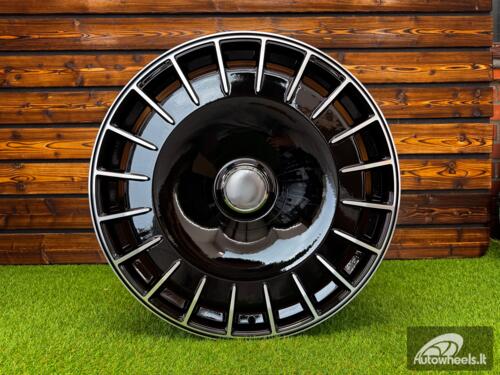 Ratlankis Monoblock Maybach Style R24X10J 5X112 ET24 CB 66.6 Black Machined Face (For MER) (SemiForged)